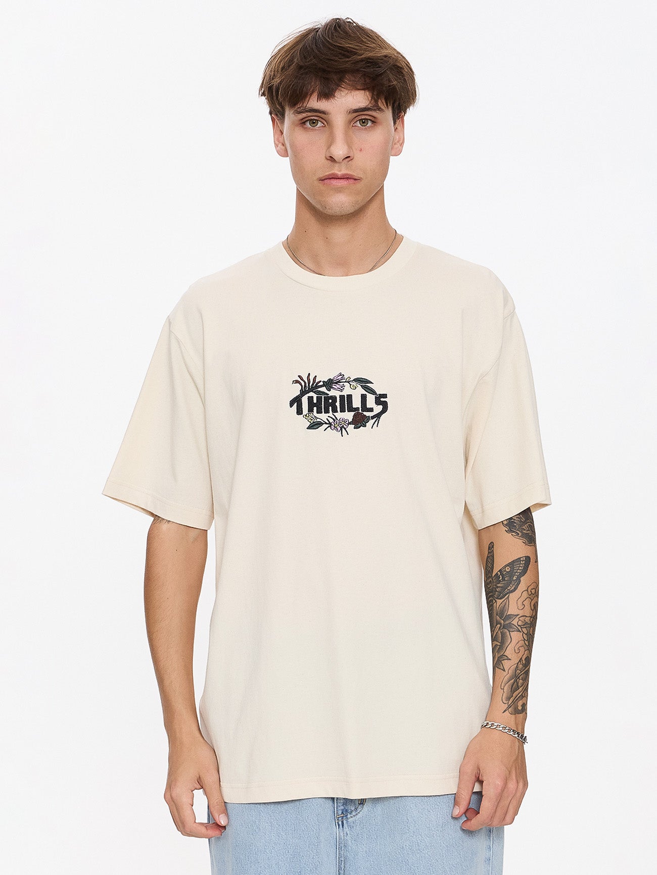 Thrills Co Beauty Around Us Oversize Fit Tee - Unbleached in Unbleached