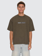 Thrills Co Paradise Built Oversize Box Crop Tee - Olive Night in Olive Night