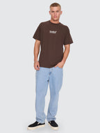 Thrills Co Thrills Workwear Embro Merch Tee - Postal Brown in Postal Brown
