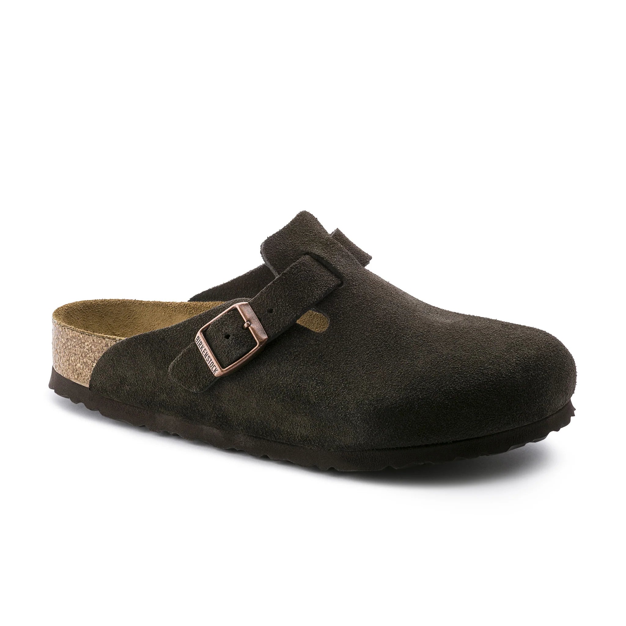 Birkenstock Boston Sfb Mocca Suede Leather Regular