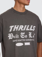 Thrills Co Built To Last Oversize Box Crop Tee - Merch Black in Merch Black