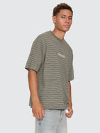 Thrills Co Built To Last Stripe Oversize Box Crop Tee - Beetle in Beetle