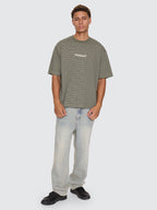 Thrills Co Built To Last Stripe Oversize Box Crop Tee - Beetle in Beetle