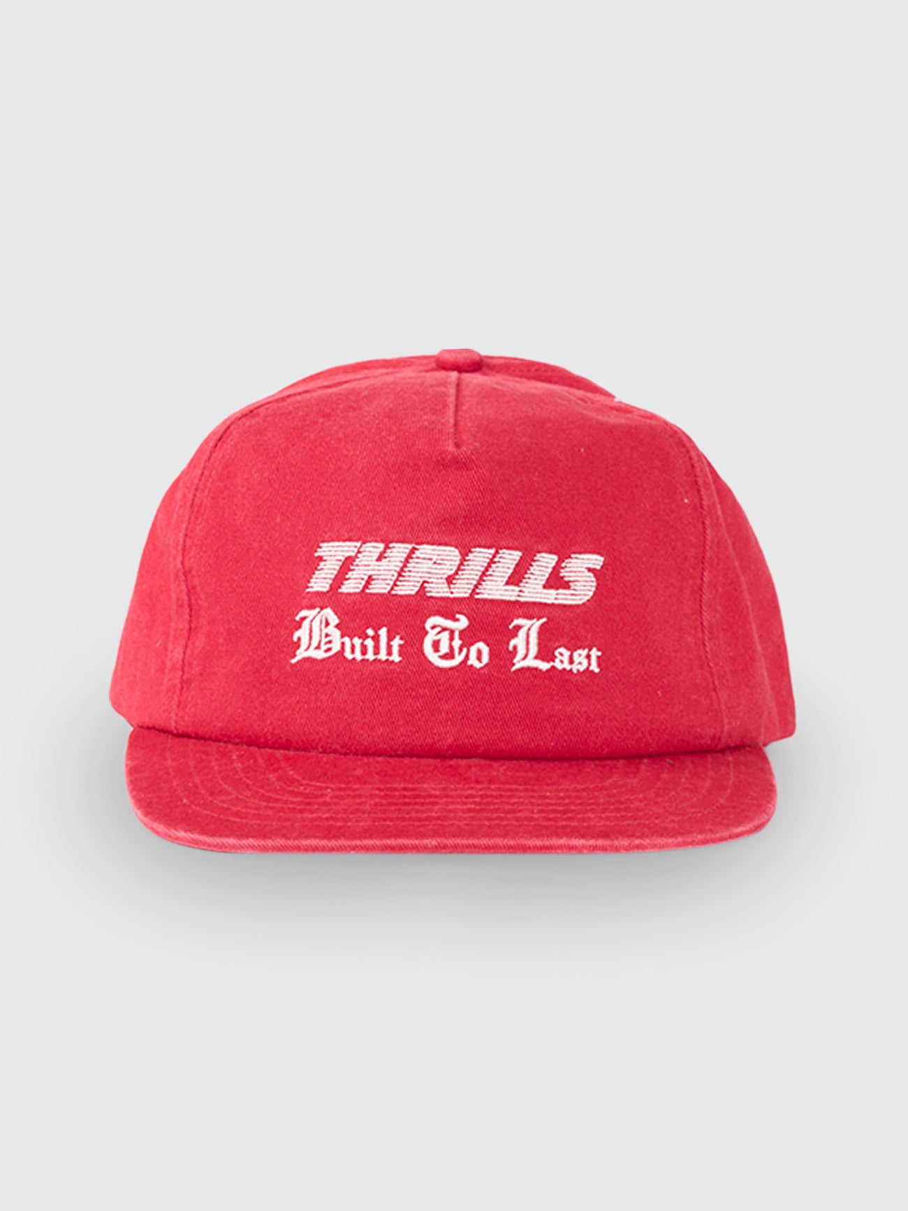 Thrills Co Built To Win 5 Panel Cap - Racing Red in Racing Red