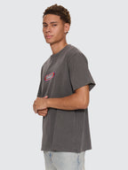 Thrills Co Built To Win Embro Merch Tee - Marble Black in Marble Black