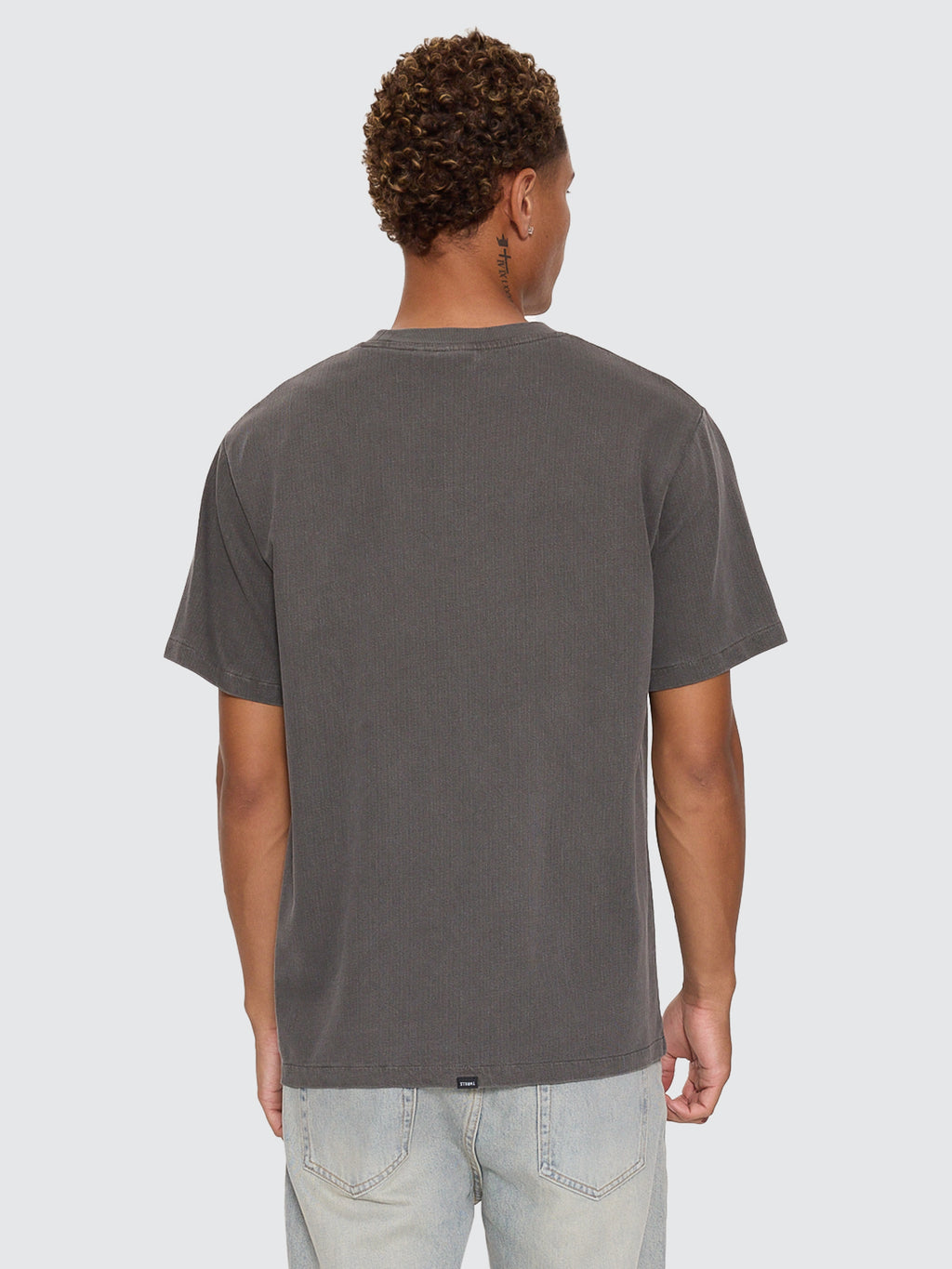 Thrills Co Built To Win Embro Merch Tee - Marble Black in Marble Black