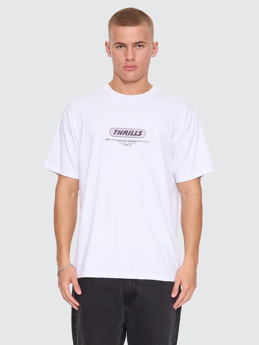 Thrills Co Built To Win Merch Tee - White in White