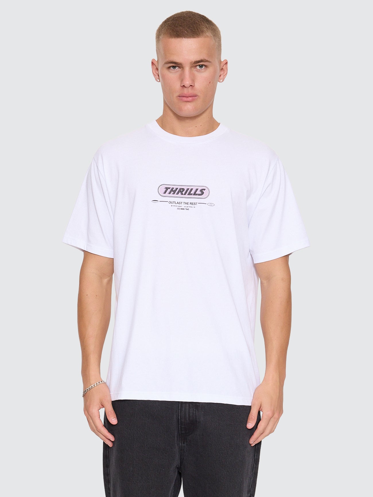 Thrills Co Built To Win Merch Tee - White in White