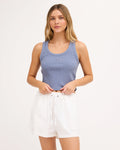Billabong Womens Rerun Tank Top in BLUE SMOKE