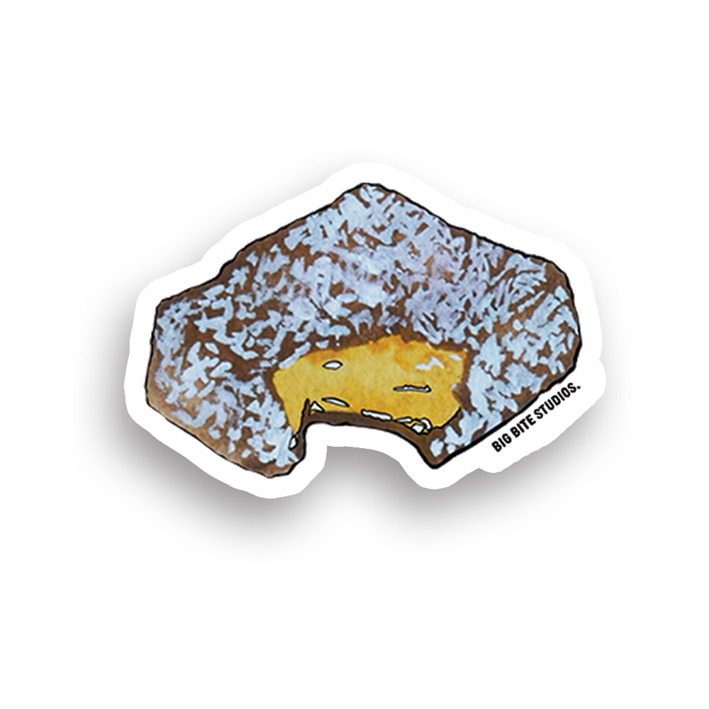 Big Bite Studios Lamington Waterproof Sticker — By Big Bite Studios in Single