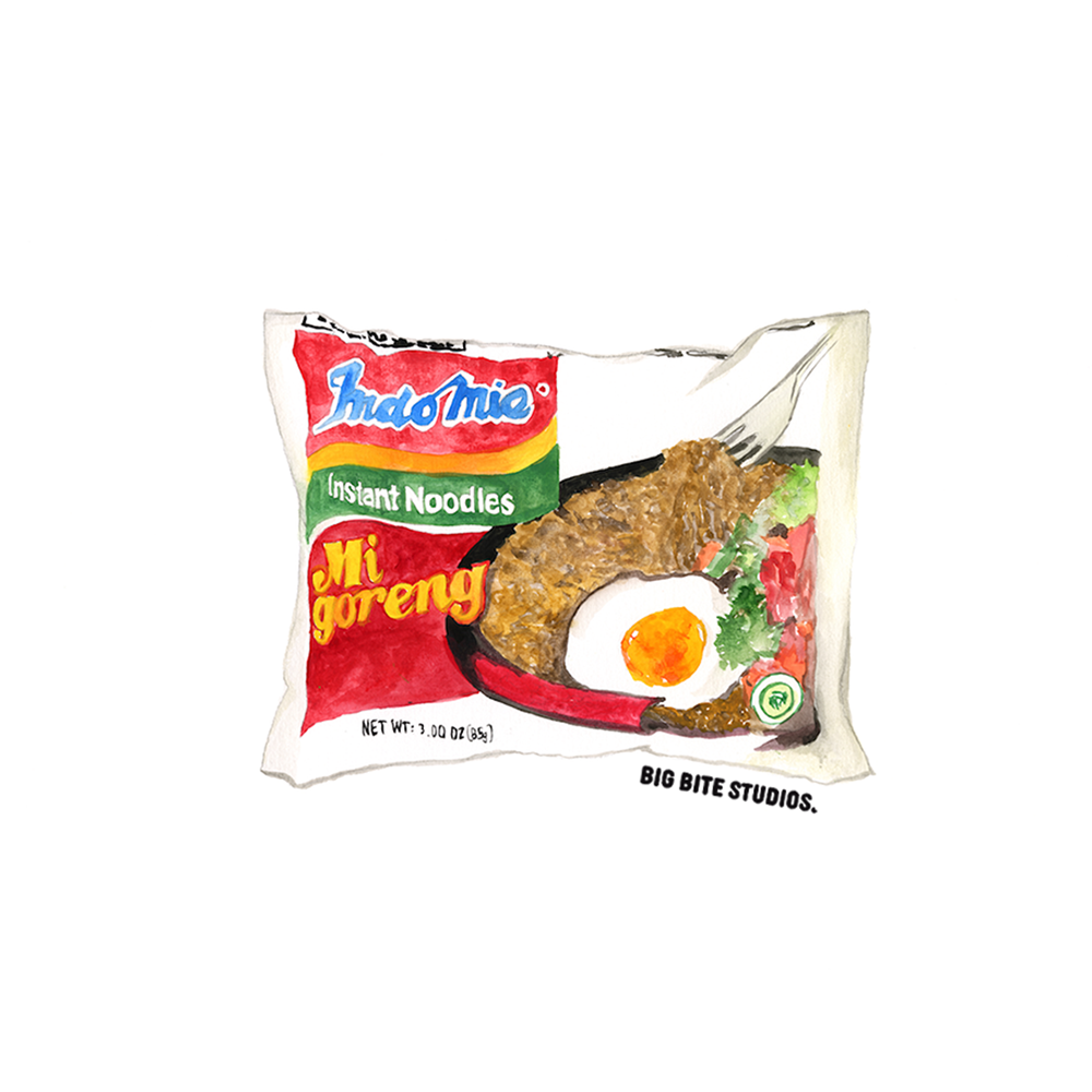 Big Bite Studios Mi Goreng Waterproof Sticker — By Big Bite Studios in Single