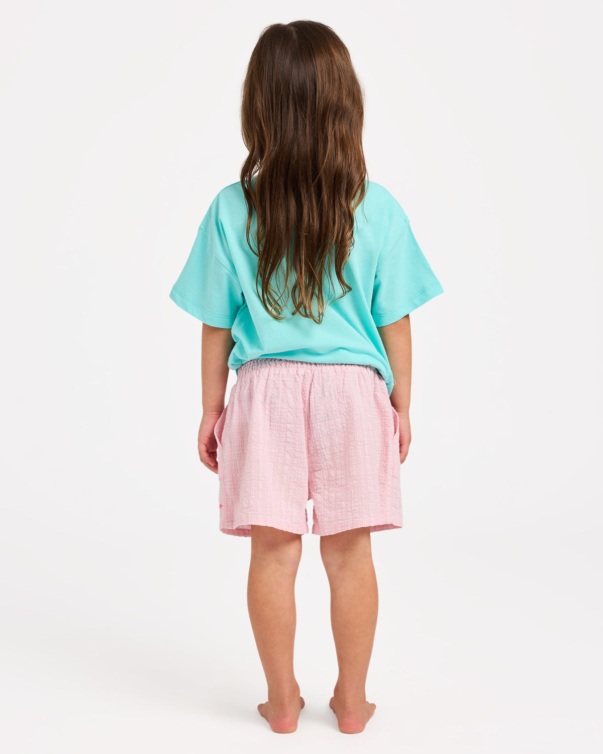 Roxy Girls 2-7 Aloha Blush Elastic Waist Shorts in POWDER PINK
