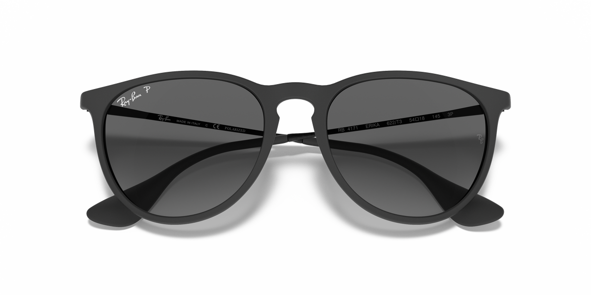 Ray-Ban® ERIKA RUBBER BLACK LIGHT GREY in Rubber Black
