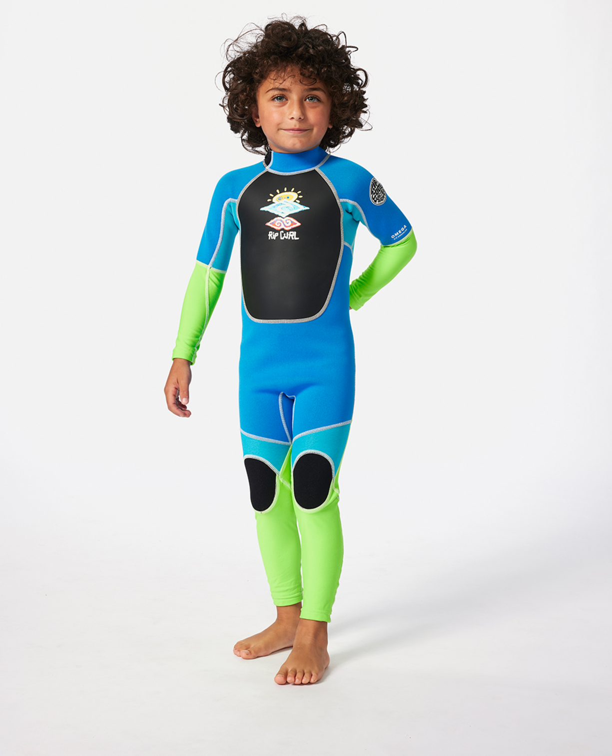 Rip Curl Groms Omega Back Zip Easy On/Off Wetsuit in Blue