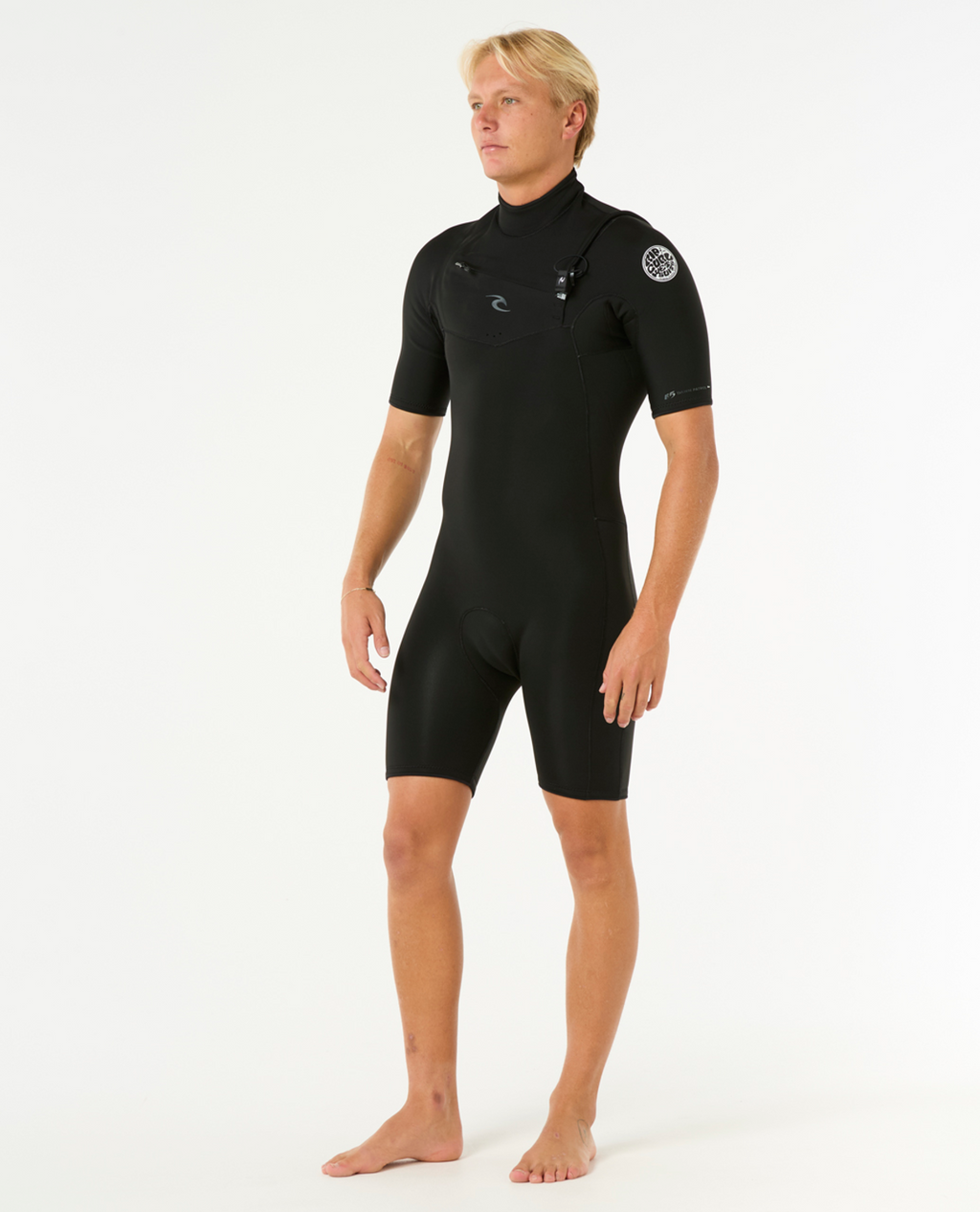 Rip Curl Mens Dawn Patrol 2/2 Chest Zip Springsuit in Black