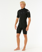 Rip Curl Mens Dawn Patrol 2/2 Chest Zip Springsuit in Black