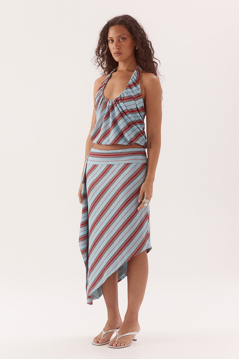 Sovere ZUMI STRIPE TOP - ZUMI STRIPE BLUE in Zumi Stripe Blue