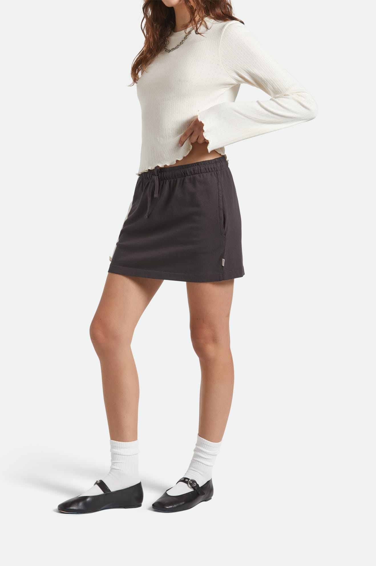 Brixton Carefree Organic Gd Lounge Ski in BLACK