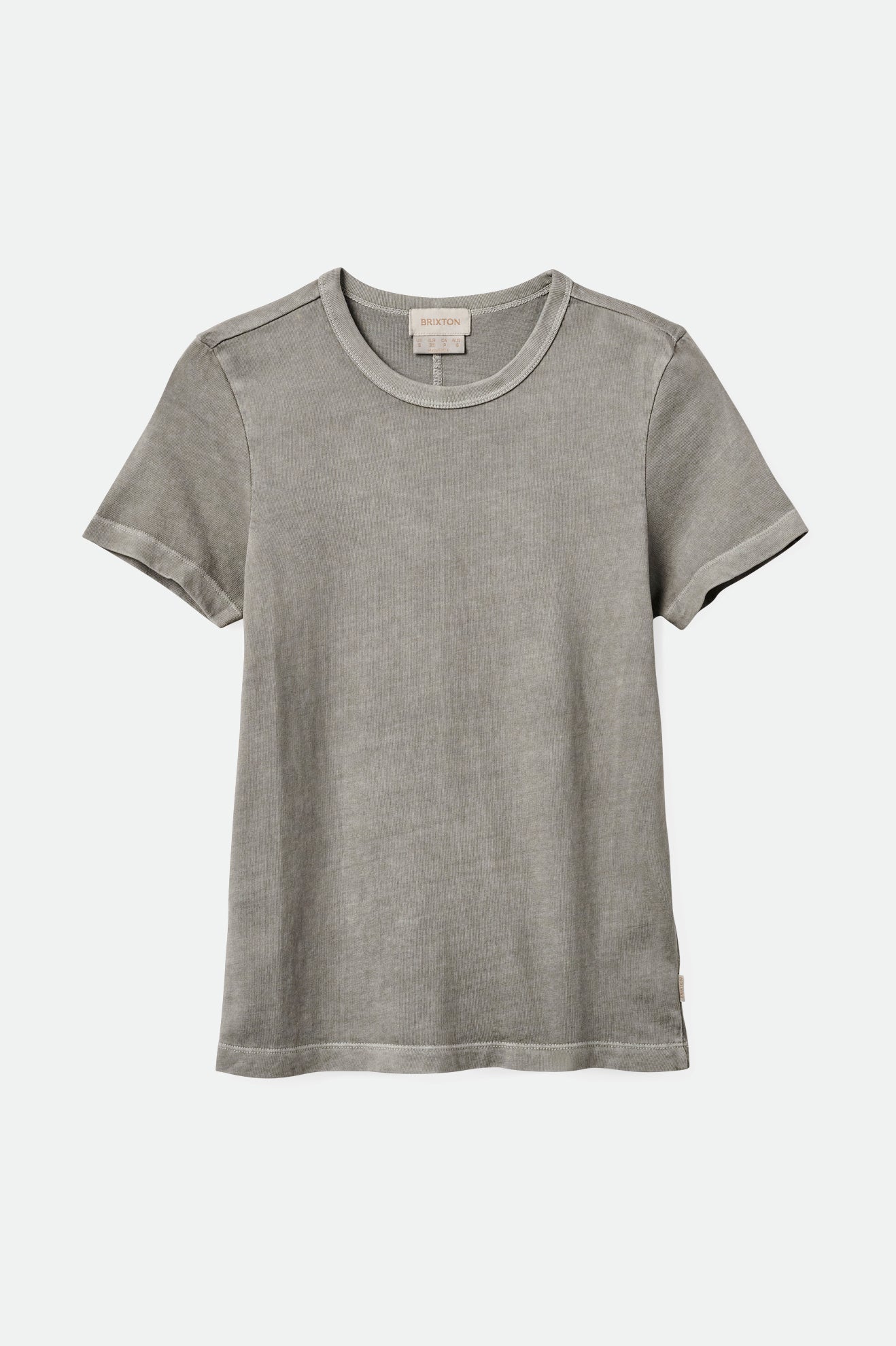 Brixton Carefree Organic Gd Slim Crew in WASHED BLACK