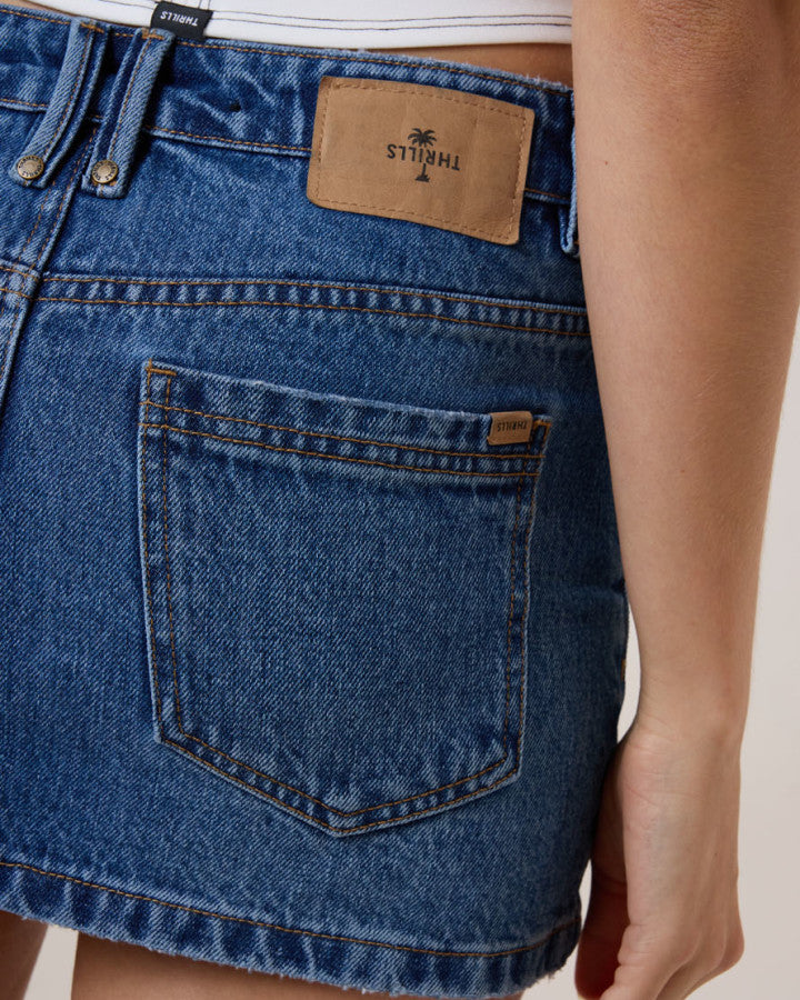 Thrills Carmen Skirt - Stoned Blues in Stoned Blues