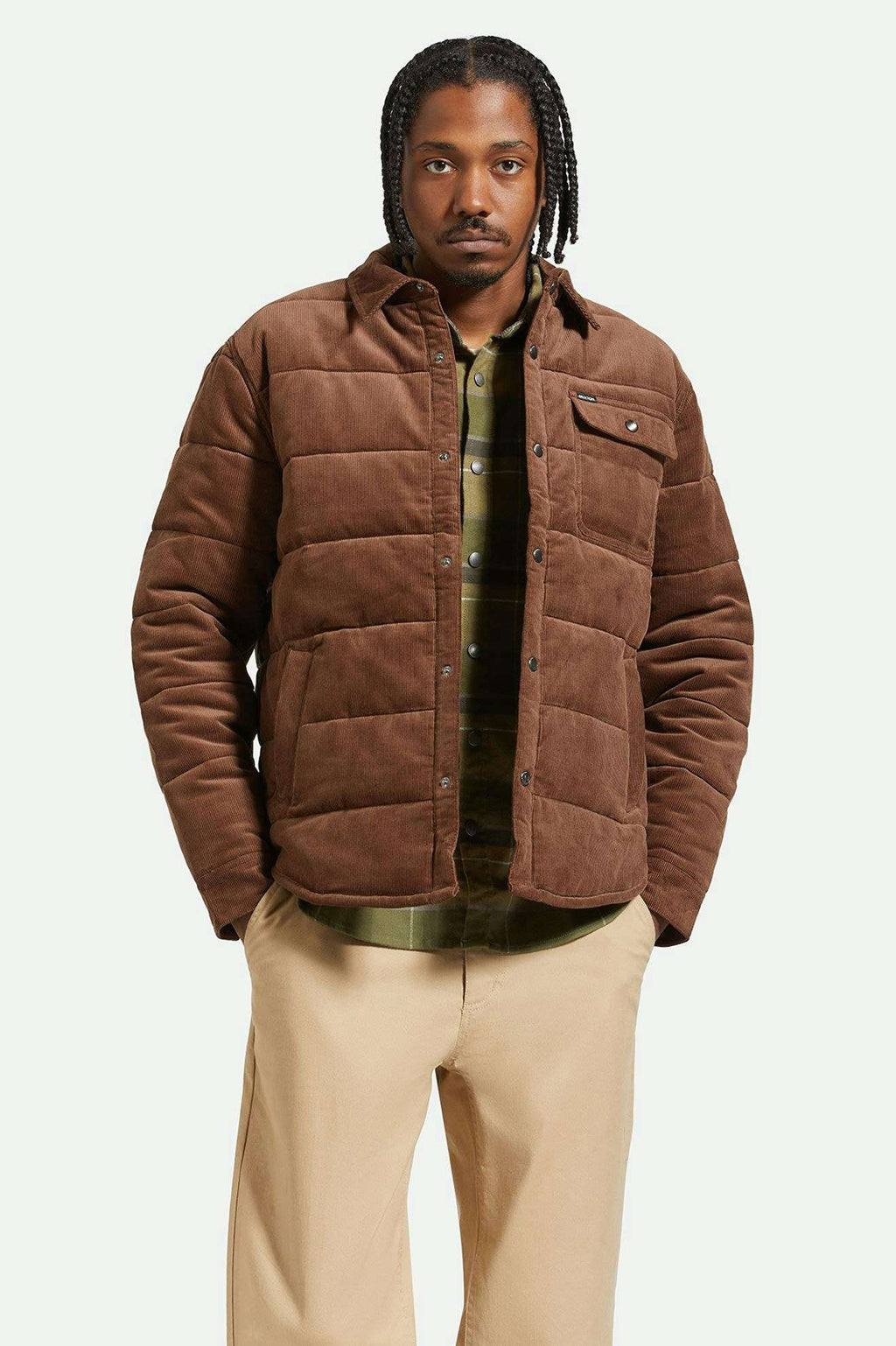 Brixton Cass Jacket in PINECONE BROWN CORD