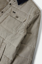 Brixton Cass Jacket in WHITECAP/MOOD INDIGO HICKORY S