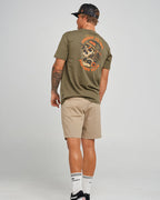 The Mad Hueys Caught Fk Skull | Ss Tee in OLIVE