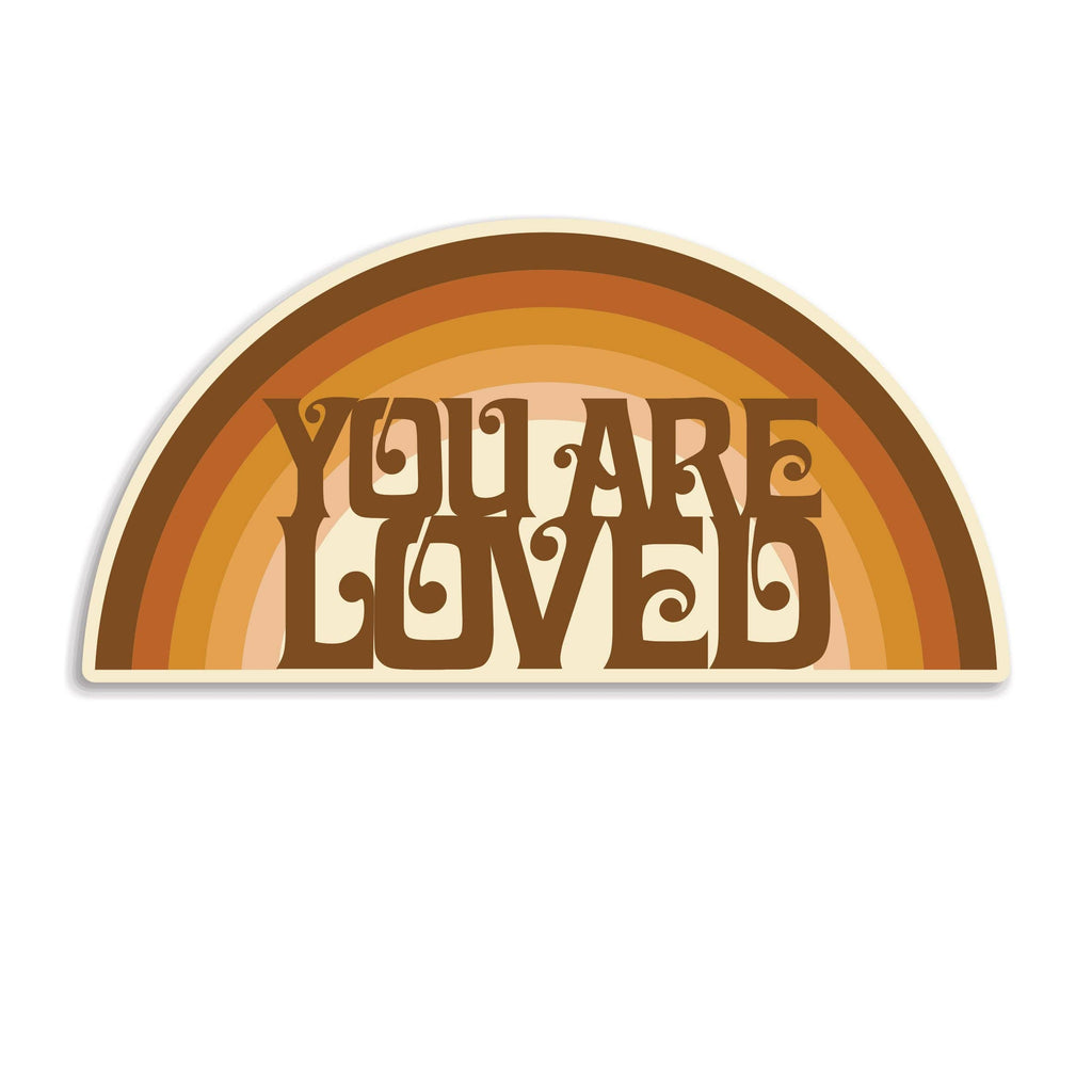 Harley and J You Are Loved Rainbow Waterproof Vinyl Sticker in Single