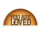 Harley and J You Are Loved Rainbow Waterproof Vinyl Sticker in Single