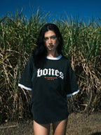 Billy Bones Club Bones Classic Ringer Tee - Vintage Black/ White in Single
