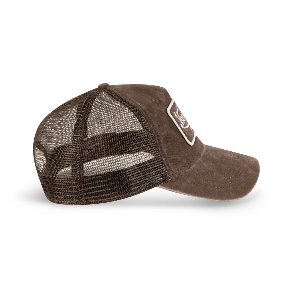 Von Dutch VD Originals Super Patch Trucker Hat Brown in Brown