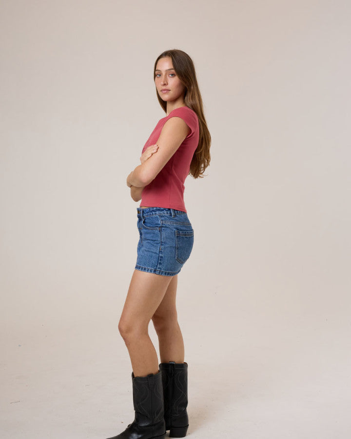 Thrills Champions League Club Tee - Redwood in Redwood