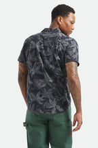 Brixton Charter Print S/S Wvn in BLACK/TROOPER/FUTURE GREY PALM