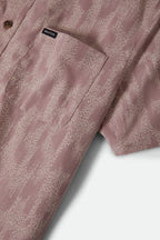 Brixton Charter Print S/S Wvn in DARK PINK/SILVER CRACKLE PAINT