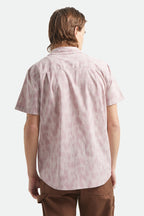 Brixton Charter Print S/S Wvn in DARK PINK/SILVER CRACKLE PAINT