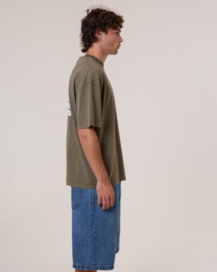 Thrills Cheap Thrills Box Fit Oversize Tee - Tarmac in Tarmac