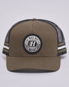 The Mad Hueys Checker Hueys | Twill Trucker in OLIVE