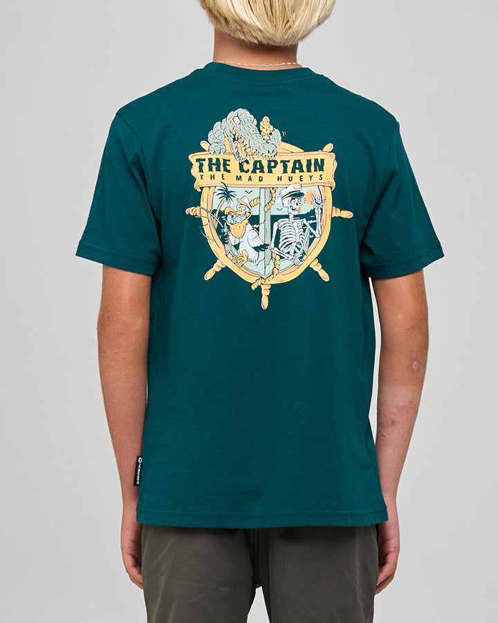 The Mad Hueys Croc Captain | Youth Ss Tee - Atlantic in ATLANTIC