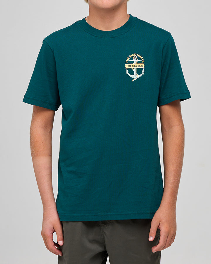 The Mad Hueys Croc Captain | Youth Ss Tee - Atlantic in ATLANTIC
