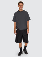 Thrills Co Stars Aligned Oversize Box Crop Tee - Carbon in Carbon
