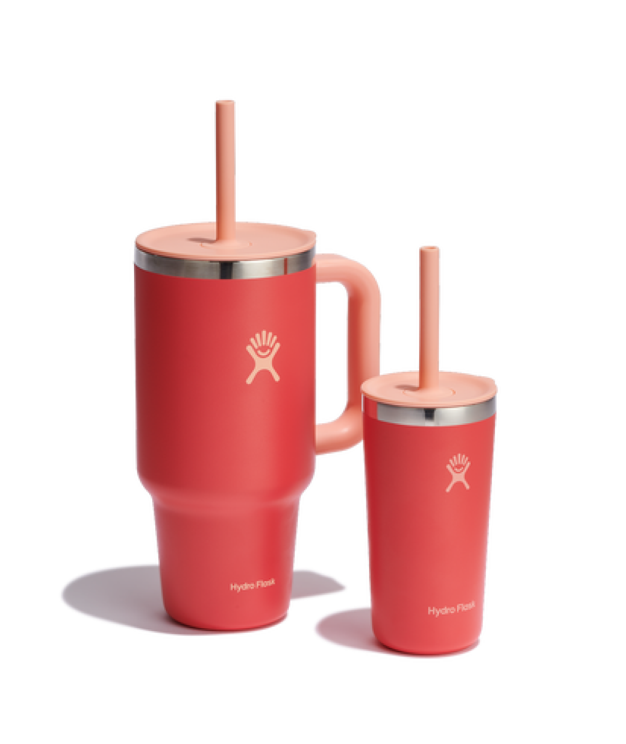 Hydro Flask 32 Oz Wide Mouth Bundle in Bright Side Pink