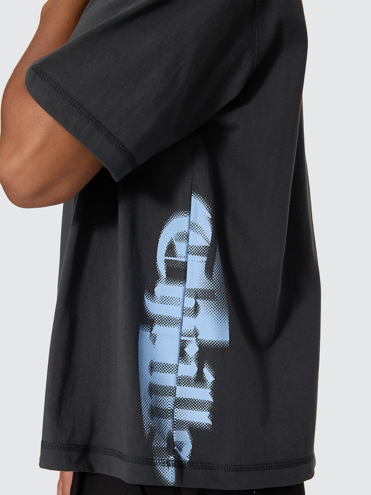 Thrills Co Stars Aligned Oversize Box Crop Tee - Carbon in Carbon