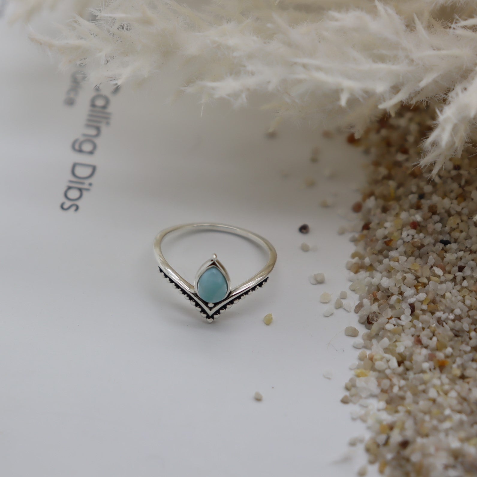 MiKi Jewellery Orlando Larimar Ring in Single