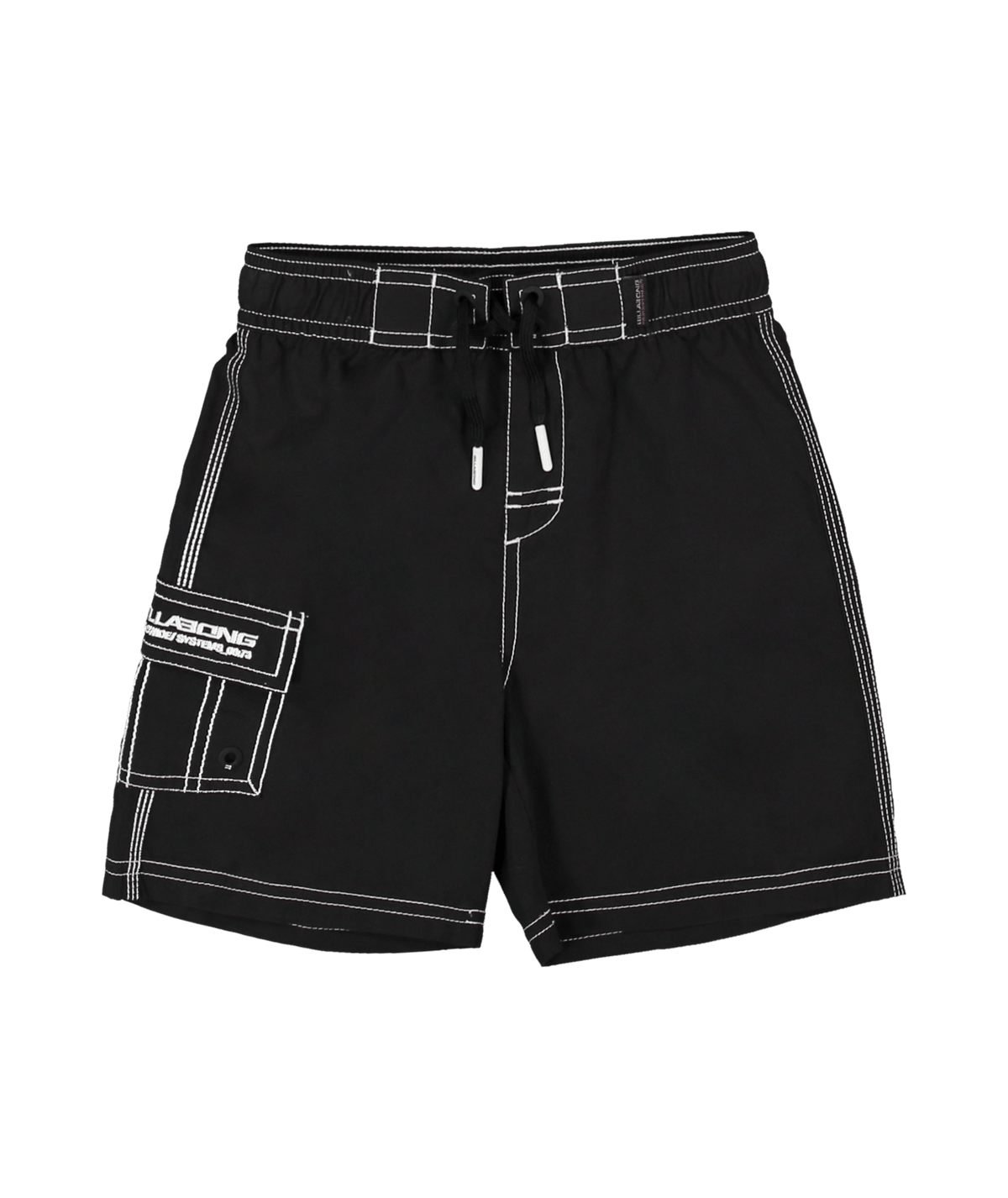 Billabong Boys 2-7 Groms Throw On 13" Boardshorts in Black