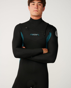 Rip Curl Mens Dawn Patrol 3/2 Chest Zip Wetsuit in Green