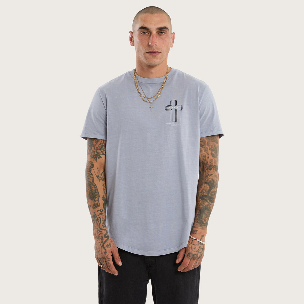 Kiss Chacey Sanctus Dual Curved Tee in Pigment Lavender