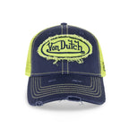 Von Dutch Twill Trucker Snapback Navy-Lime in Navy-lime