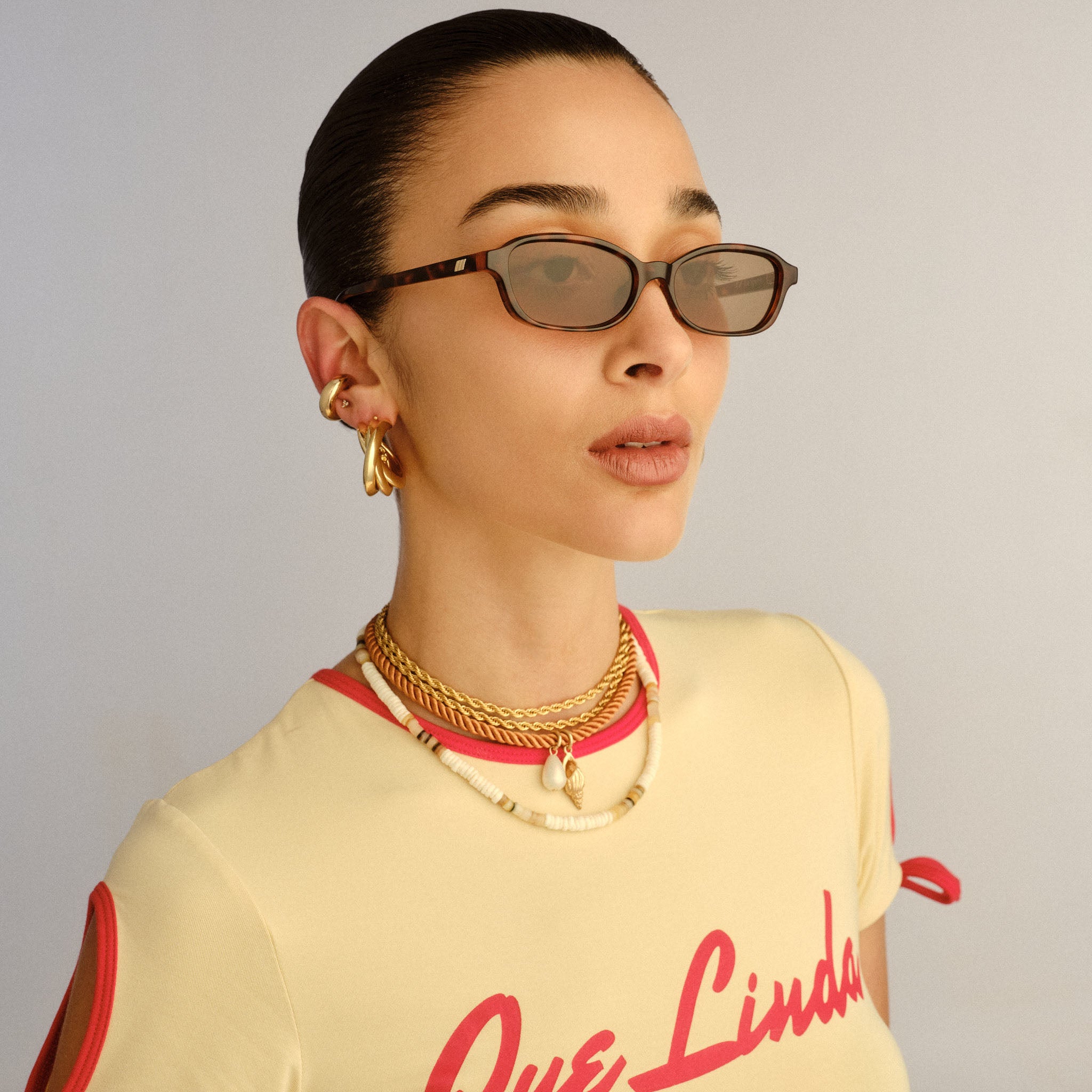 Le Specs HONEY POT TORT in BROWN MONO