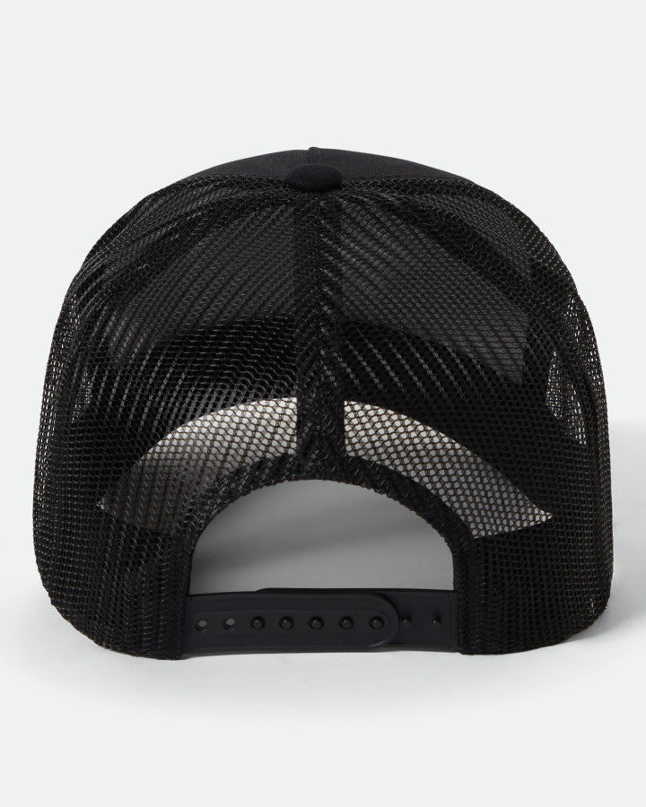 Brixton Danforth C Np Mp Trucker Hat in BLACK/BLACK