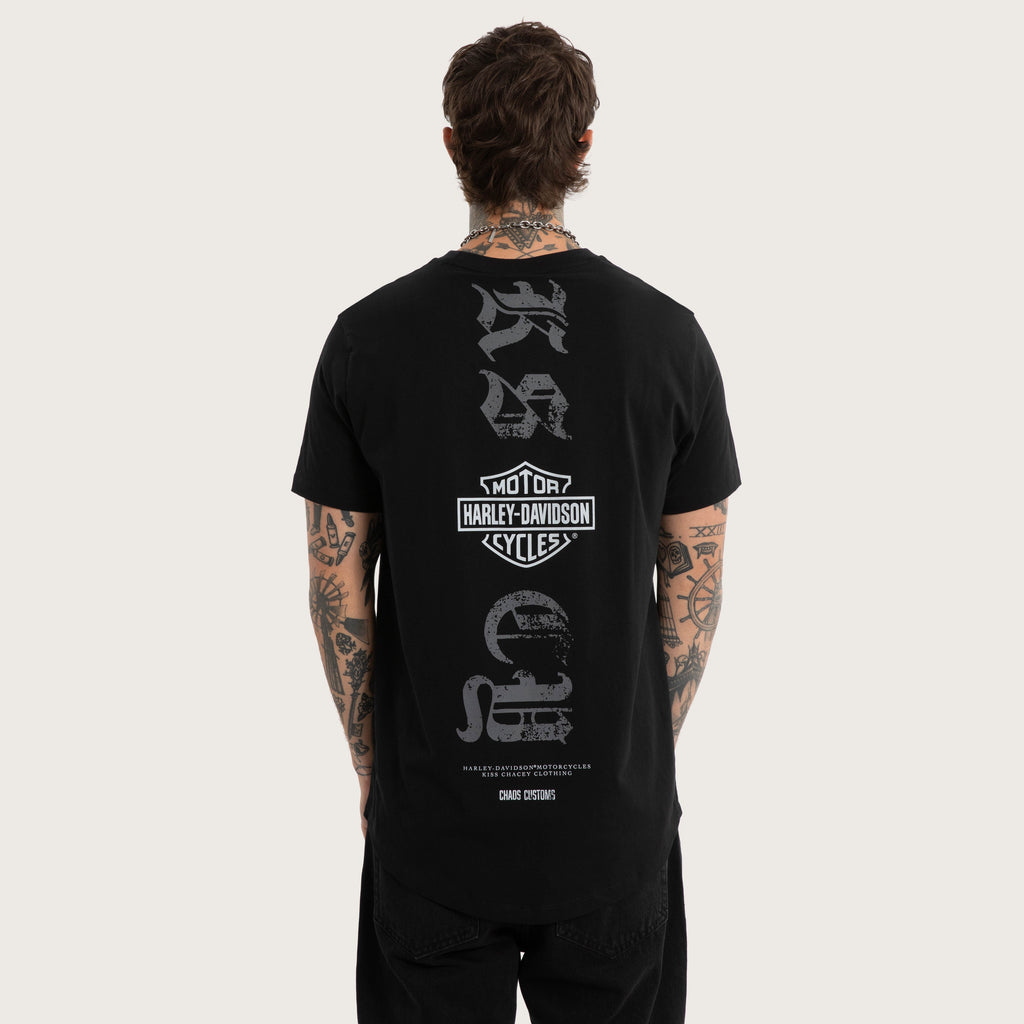 Kiss Chacey Carve Dual Curved Tee in Jet Black